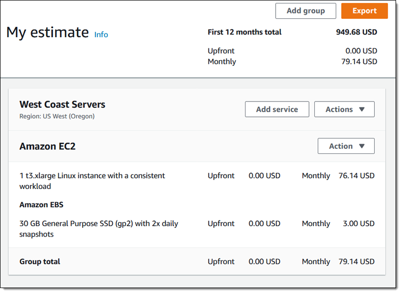 AWS Cost Calculator